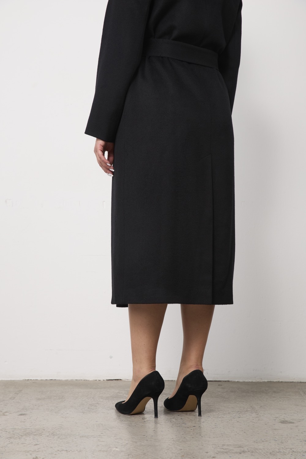 Пальто-халат, черный