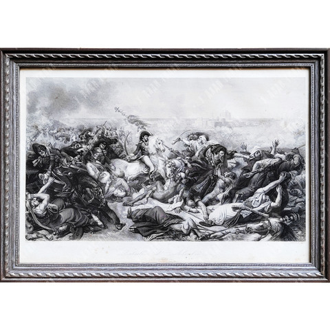 Лефевр Ашиль. Битва при Абукире 25 июля 1799 г. По оригиналу Антуана-Жана Гро. Бумага, гравюра резцо