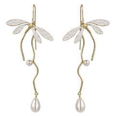 Серьги стрекозы