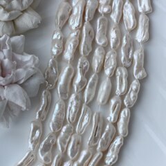 Жемчуг натуральный барочный, палочки, 16,7-26,3 мм, 1 нить, Ж035