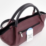 Сумка Саломея 362 гладкий бордо + черный