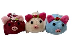 Мягкая Игрушка Брелок Свинка 10см*8см*8см, в ассортименте 4 вида.