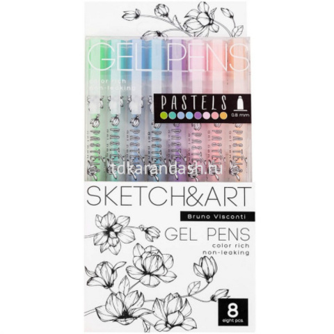Набор гелевых ручек 8цв 0,8мм 