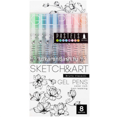 Набор гелевых ручек 8цв 0,8мм 