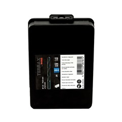 Набор сверл по металлу 1-10мм 19шт DIN338 HSS-R 118° (мет. кейс) Terrax by Ruko A205210