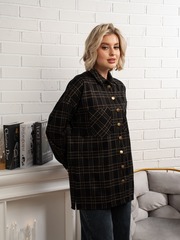 Рубашка с длинным рукавом Доротея (черная) Б14991-10М LT Collection