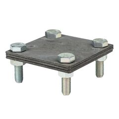 Зажим полоса 40 - полоса 40 (3 пластины 70x70мм) HZ EKF PROxima lp-g3105