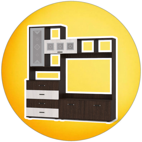 гостиная БЕЛЛА ЦС 2,0 м (венге/ясень белый)