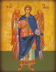 Икона на дереве см " Архангел Гавриил № 1 "