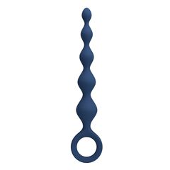 Анальная ёлочка Baile 5 Beads Anal Bead с кольцом, синяя