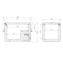 Компрессорный автохолодильник Dometic CoolFreeze CFX3 55IM (12V/24V/220V, 53л)