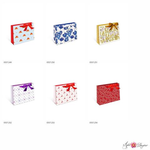 Пакет подарочный S горизонтальный, МИКС, 23*18*10 см (Д*В*Ш), 1 шт.