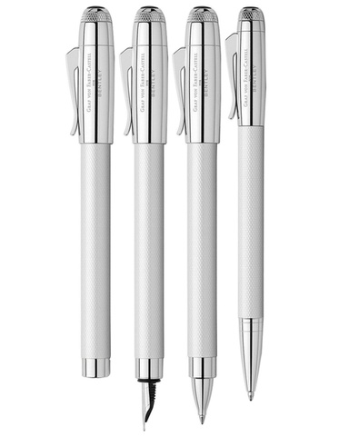 Ручка перьевая Graf von Faber-Castell Bentley White Satin, F (141801)