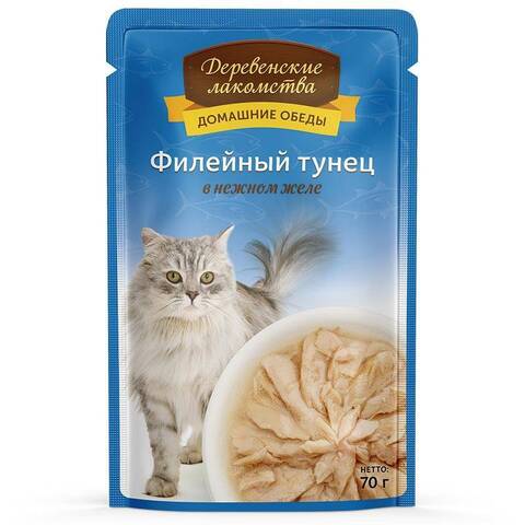 Деревенские лакомства консервы для кошек 