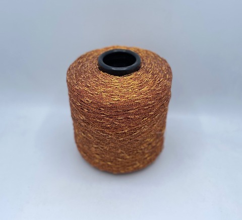 Бобинная пряжа (пр.Италия),art-Cosmos 1000/100гр, 80%Хлопок, 20%Люрекс , цвет-Янтарь+шишибрики. арт.32177