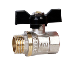 ViEiR шаровой кран HР-ВР бабочка 1/2" желтый (VR206-01)