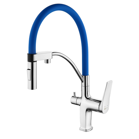 Смеситель  для кухни с подключением к фильтру с питьевой водой, Lemark Comfort - M3074C-Blue