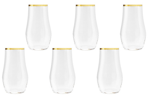 Набор стаканов для воды 6шт 500мл Same Сабина золото