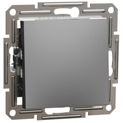 ПЕРЕКЛЮЧАТЕЛЬ С/У 1-КЛАВИША 1P МЕХ АНТРАЦИТ ASFORA /SCHNEIDER/