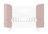 Комплект чехлов для кроватки-трансформера KIDI Soft (розовый)