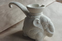 Турка фарфоровая «Слон большой белый» 400 мл