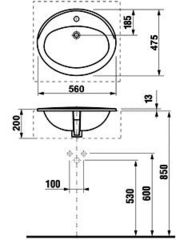 УМЫВАЛЬНИК ROCA ADORA 56