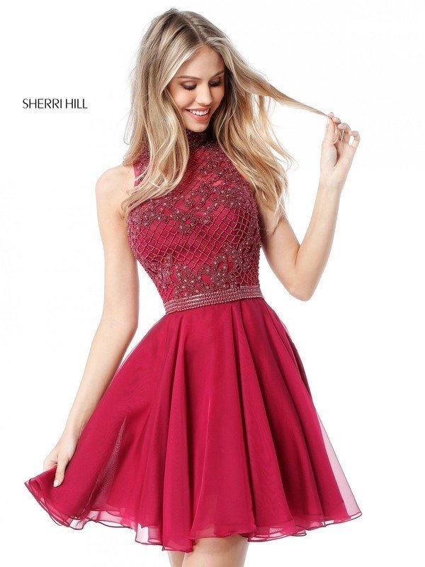 Sherri Hill 51276 Нежное, романтичное, летящее короткое платье