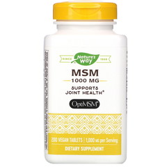 Nature's Way, МСМ, Pure OptiMSM, 1000 мг, 200 таблеток