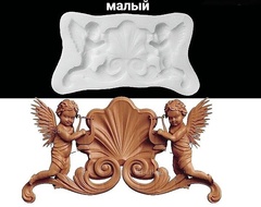 Силиконовый молд Ангелы с арфами