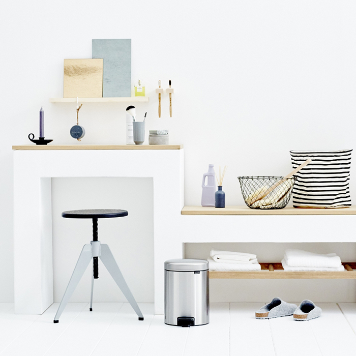 Мусорный бак newicon (5 л), Стальной матовый, арт. 112645 - фото 2