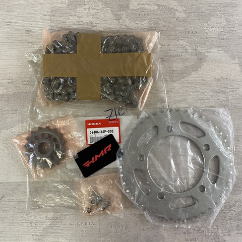 Honda Комплект цепь + звезды (520-16&43T) NC 700 06406-MJF-D00 аналоги 06406-MGS-D31