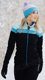 Утепленный женский лыжный костюм Nordski Drive Black-Mint W с высокой спинкой