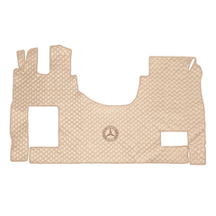 Ковры MERCEDES Actros 2020г ровный пол (экокожа, бежевый, бежевый кант, коричневая вышивка)