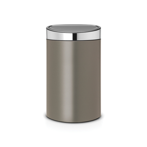 Мусорный бак Touch Bin new 40л Brabantia Платиновый, крышка стальная матовая
