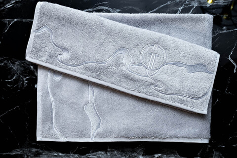 Полотенце 70х140 Garda Decor Мелодия серое