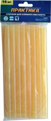 ОптСнабТорг | Клей для клеевого пистолета ПРАКТИКА желтый, прозрачный, 11 х 200 мм, 16 шт. (641-657)