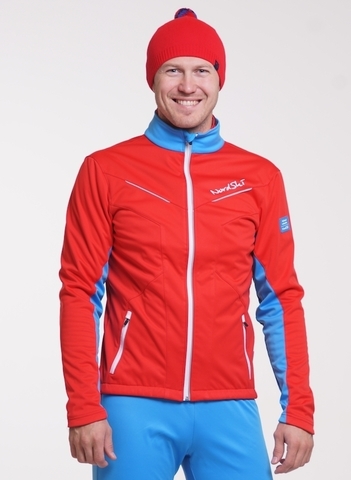 Детская утеплённая лыжная куртка Nordski Jr.National Red