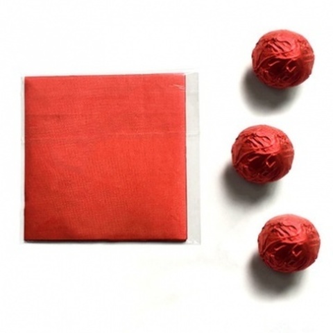 Фольга оберточная для конфет Красная, 10*10см, 100шт