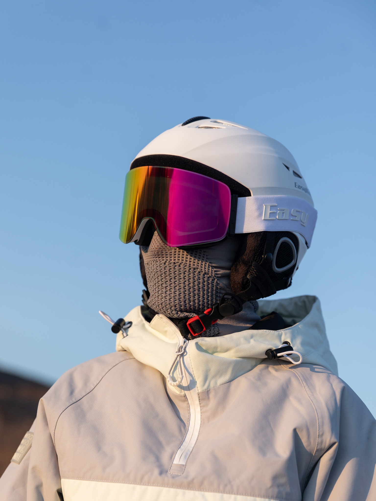 Маска горнолыжная EasyRider WHITE цвет розовый - Маски горнолыжные | iRide shop фото 3