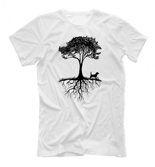 Футболка "Бигль у дерева"