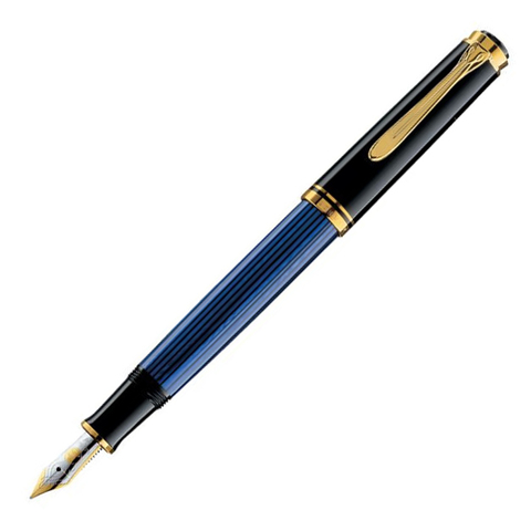 Ручка перьевая Pelikan Souverän® M400 Black and Blue GT, M (994947)