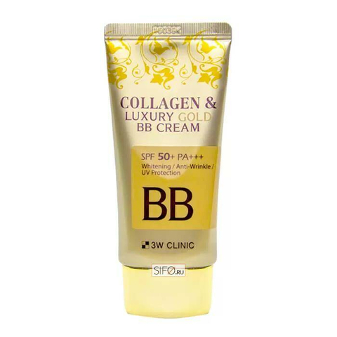 3W CLINIC Cg Крем BB с золотом и коллагеном Collagen & Luxury Gold BB Cream