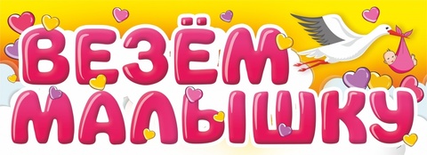 Магнитные наклейки на машину, Везем Малышку, 14,5*40 см, 1 шт.
