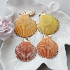 Подвеска Ракушка с позолотой 30-55 на 30-50 мм, РК049