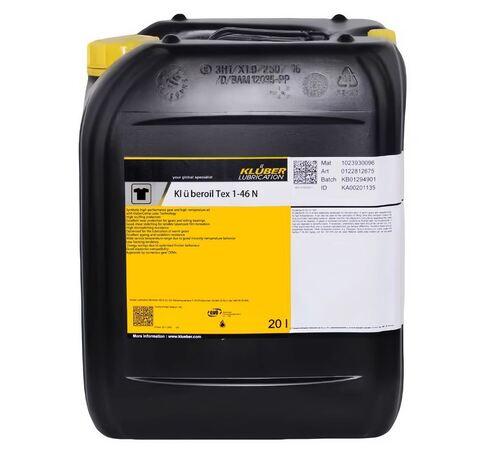 KLUBER Kluberoil Tex 1-46 N - биоразлагающиеся, противоизносные масла для игл и платин - 20 л