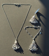 4829- Браслет Tassel с подвеской кисточкой из серебра 925 пробы с куб.цирконами