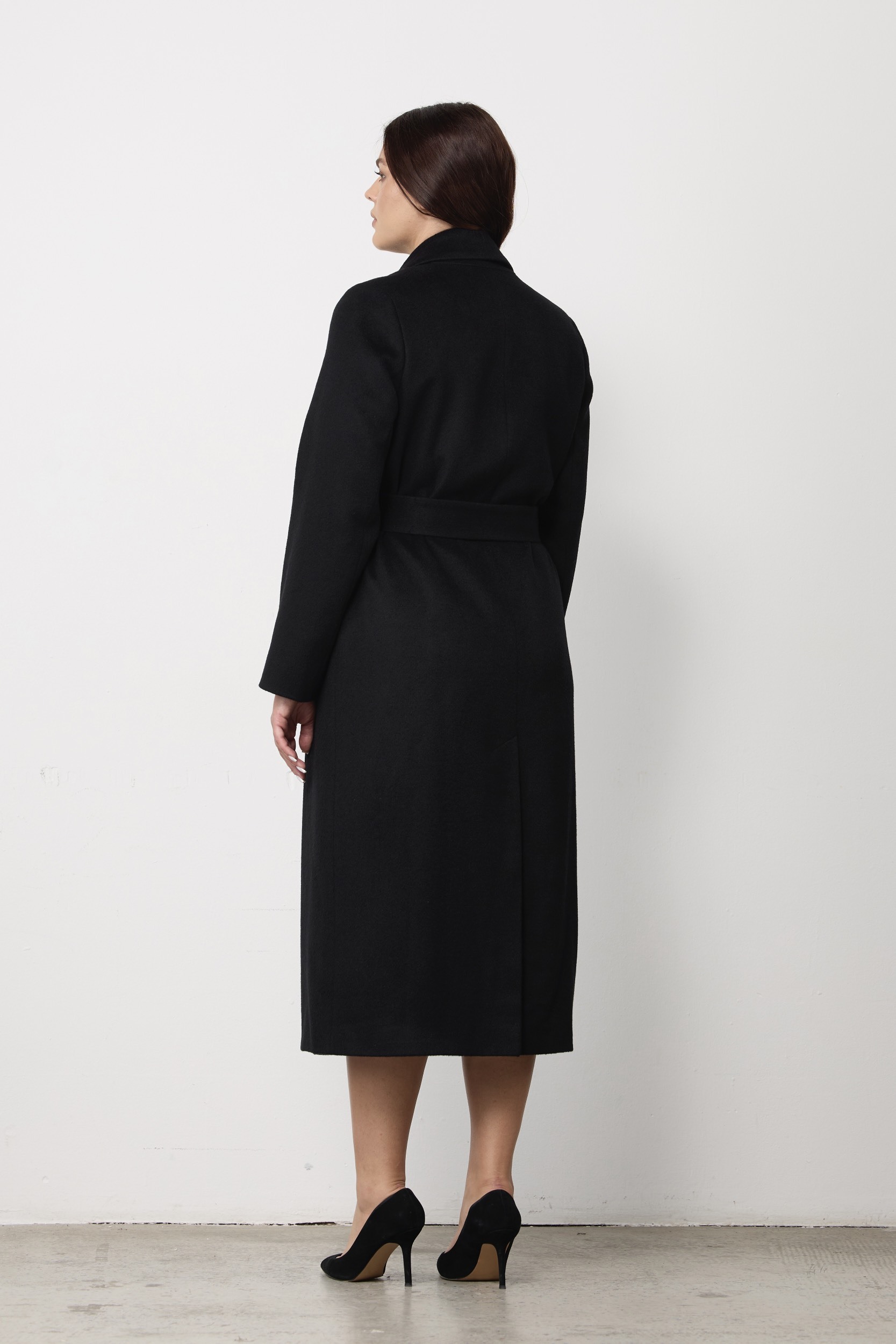 Пальто-халат, черный