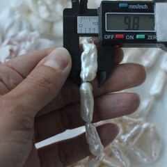 Жемчуг натуральный барочный, палочки, 16,7-26,3 мм, 1 нить, Ж035