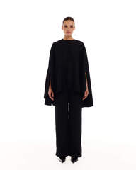 Костюм SATIN (Сатин) (кейп+брюки) черный