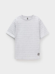 фуфайка  для мальчика  КР 302912/св.серый меланж,полоска к634